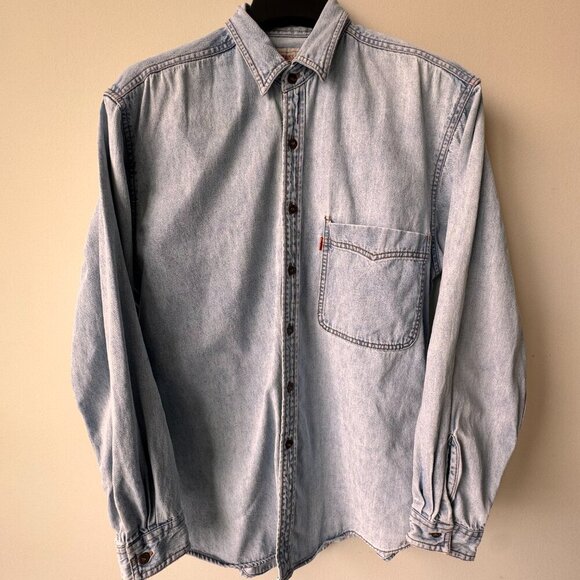 Vintage Levi’s Orange Tab Cotton Long Sleeve Denim Shirt - Picture 3 of 10
